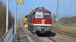 Am 02.03.2021 kam die  232 223-8 von der  DGT - Deutsche Gleis- und Tiefbau GmbH, aus der Richtung Stendal nach Demker und fuhr weiter in Richtung Magdeburg .