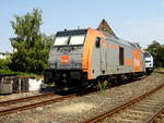 br-1-246-bombardier-traxx-p160-de/623077/am-04082018-war-die-246-010-3 Am 04.08.2018 war die 246 010-3 von der hvle - Havelländische Eisenbahn AG, in Stendal abgestellt .