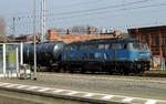 Am 26.02.2019 Rangierfahrt von 225 006-6 von der EGP – Eisenbahngesellschaft Potsdam, im Hbf Wittenberge .