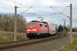 Am 21.01.2021 kam die 111 158 von  der DB aus Richtung Stendal und fuhr weiter in Richtung Wittenberge .