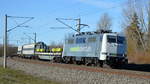 Am 08.03.2021 kam die  111 215-0 von der railadventure aus Richtung Wittenberge und fuhr weiter in Richtung Stendal .