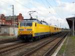 Am 24.08.2015 fuhr die 120 160-7 von der DB aus  Stendal und weiter in Richtung Wittenberge .