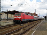 Am 18.06.2016 kam die 120 133-4 von der DB aus Richtung Berlin nach Stendal und fuhr weiter in Richtung Hannover .