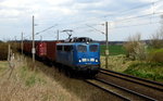 Am 07.04.2016 kam die 140 038-0 von  METRANS (Press)  aus Richtung Stendal und fuhr nach Magdeburg .