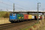 Am 10.04.2018 fuhr die  140 838-4 von der EGP – Eisenbahngesellschaft Potsdam, von Stendal in Richtung Braunschweig .