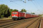 Am 11.06.2015 kam die 143 257-4 604 von der MEG aus Richtung  Braunschweig nach Niederndodeleben und fuhr weiter in Richtung Magdeburg .