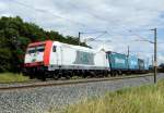 Am 1.07.2014 kam die 185 598-6 von der ITL aus der Richtung Stendal und fuhr nach Wittenberge .