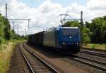Am 2.07.2014 kam die 185 518-8   aus Richtung Magdeburg nach Niederndodeleben und fuhr weiter in Richtung Braunschweig .