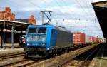 Am 16.08.2014 kam die   185 510-5 von der METRANS aus Richtung Magdeburg nach Stendal und fuhr weiter in Richtung Salzwedel .