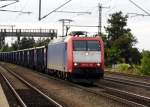 Am 22.08.2014 kam die 185-CL 003 von der ITL aus Richtung  Braunschweig nach Niederndodeleben und fuhr weiter in Richtung Magdeburg .