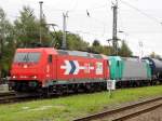 Am 23.09.2014 kam die 185 588-1 von der HGK aus Richtung Salzwedel  nach Stendal und fuhr weiter in Richtung Magdeburg .