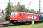 Am 7.10.2014 kam die 185 605-3 von der HGK aus Richtung Salzwedel nach Stendal und fuhr weiter in Richtung Magdeburg.