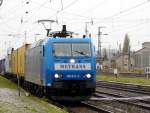 Am 8.10.2014 kam die 185 511-3 von der METRANS aus Richtung Salzwedel nach Stendal und fuhr weiter in Richtung Magdeburg.