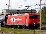 Am 12.10.2014 kam die 185 605-3 von der HGK aus Richtung Salzwedel nach Stendal und fuhr weiter in Richtung Berlin.