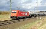 Am 30.03.2015 kam die 185 605-3 von der HGK aus Richtung Stendal und fuhr weiter in Richtung Hannover .
