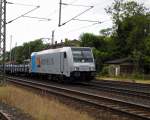 Am 11.06.2015 kam die 185 697-0 von der Transpetrol (Railpool) aus Richtung Braunschweig nach Niederndodeleben und fuhr weiter in Richtung Magdeburg .