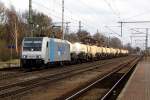 Am 04.03.2016 kam die 185 684-8 von der Rurtalbahn Cargo (Railpool) aus Richtung Magdeburg nach Niederndodeleben und fuhr weiter in Richtung Braunschweig .