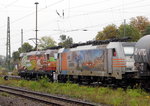 Am 01.10.2016 kamen  die 185 602-0 und die  E 186 181-4    aus Richtung Hannover nach Stendal und fuhr weiter in Richtung Berlin .