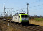 Am 25.03.2017 kam die 185 580-8 von    CAPTRAIN aus Richtung Braunschweig nach Stendal .