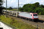 Am 10.09.2017 kam die  185 592-3 von der HSL Logistik GmbH, (BRLL - Beacon Rail Leasing ) aus Richtung Salzwedel und fuhr nach Stendal .