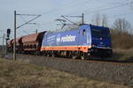 Am 23.02.2021 kam die 185 409-0 von Raildox GmbH & Co. KG,  aus Richtung Wittenberge und fuhr weiter in Richtung Stendal .