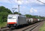 Am 3.06.2014 kam die 186 910  von der XRI aus der Richtung Magdeburg nach Wefensleben und fuhr weiter in Richtung Helmstedt .