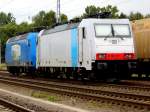 Am 13.08.2014 waren die  E 186 137 von Railpool und die  145 023-6 von der Press in Borstel bei Stendal abgestellt.