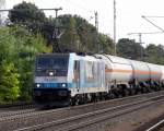 Am 24.09.2014 kam die   186 110 von der Rurtalbahn ( Railpool) aus Richtung Magdeburg nach Niederndodeleben und fuhr weiter in Richtung  Braunschweig .