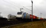 Am 04.02.2016 kam die 186 433-9  von METRANS (Railpool) aus Richtung  Salzwedel und fuhr weiter in Richtung Stendal .