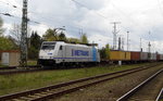 Am 16.04.2016 kam die 186 437-0 von   METRANS (Railpool) aus Richtung Salzwedel nach Stendal und fuhr weiter in Richtung Magdeburg .