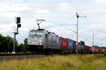 Am 30.06.2016 kam die E 186 187-1 von METRANS (Railpool)  aus Richtung Salzwedel  und fuhr nach Stendal .