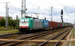 Am 09.07.2016 kam die E 186 247-3 von METRANS aus Richtung Salzwedel nach Stendal und fuhr weiter in Richtung Magdeburg .