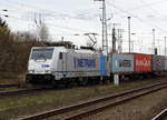 Am 17.03.2017 kam die 186 437-0 von  METRANS (Railpool) aus Richtung Salzwedel nach Stendal und fuhr weiter in Richtung Magdeburg .