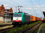 Am 17.06.2018 kam die E 186 134 von der ITL aus Richtung Magdeburg nach Stendal und fuhr weiter in Richtung Salzwedel .