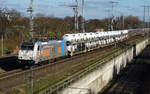 Am 25.02.2020 fuhr die 186 551-8 von der HSL Logistik GmbH, ( Railpool GmbH ) von Stendal in Richtung Salzwedel .