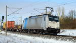 Am 10.02.2021 kam die 186 535-1 von METRANS (Railpool GmbH,) aus Richtung  Wittenberge   und fuhr weiter in Richtung  Stendal.