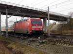 Am 03.03.2015 kam die 101 022-2 von der DB aus Richtung Hannover und fuhr in Richtung Stendal .