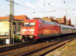Am 30.08.2015 kam die 101 035-4 von der DB aus Richtung Berlin nach Stendal und fuhr weiter in Richtung Hannover.
