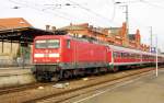Am 28.9.2014 kam die   112 152-4 von der DB aus Richtung Berlin  nach Stendal und fuhr weiter nach Hamburg .