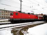Am 17.01.2016 kam die 112 152-4  von der DB aus Richtung Berlin nach Stendal und fuhr weiter in Richtung Hamburg .