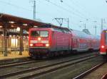 Am 09.11.2014 kam die 114 027-6 von der DB aus Richtung Magdeburg nach Stendal und fuhr weiter in Richtung Uelzen .