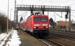 Am 05.02.2015 kam die 114 002-9 von der DB aus Richtung Braunschweig nach Niederndodeleben und fuhr weiter in Richtung Magdeburg .