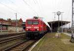 Am 11.02.2015 kam die 114 027-6 von der DB aus Richtung Magdeburg nach Stendal und fuhr weiter in Richtung Uelzen .