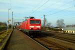 Am 20.02.2015 kam die 114 017 von der DB aus Richtung Braunschweig nach Niederndodeleben und fuhr weiter in Richtung Magdeburg .
