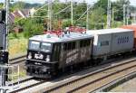 Am 1.07.2014 kam die LEW 11766 - EBS  142 145-2  aus der Richtung Wittenberge und fuhr nach Stendal .