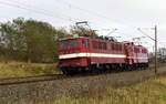 Am 06.11.2017 fuhren die 142 110-6 und die 242 145-1 von der EBS Erfurter Bahnservice Gesellschaft mbH,  von Stendal   nach Borstel  .