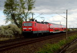 Am 19.04.2016 kam  die 143 822 von der DB   aus Richtung Stendal und fuhr nach Magdeburg .