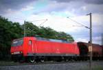 Am 5.06.2014 kam die 145 047-7 von der DB aus Richtung Stendal und fuhr nach Wittenberge.