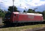 Am 14.06.2014 kam die 145 061-8 von der Railion aus Richtung Salzwedel durch Stendal und Fuhr weiter in Richtung Magdeburg.