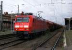 Am 25.06.2014 kam 145 012-1 von der DB aus Richtung Magdeburg nach Stendal und fuhr weiter in Richtung Wittenberge.